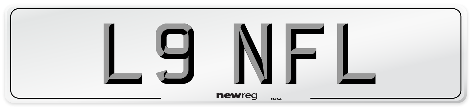 L9 NFL Number Plate from New Reg